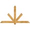Ekena Millwork Kennewick Rough Sawn Timber Gable Bracket, Western Red Cedar, 60"W x 35"H x 2"D x 4"F, 14/12 Pitch GBW060X35X0204KEN00RWR - alternate 1